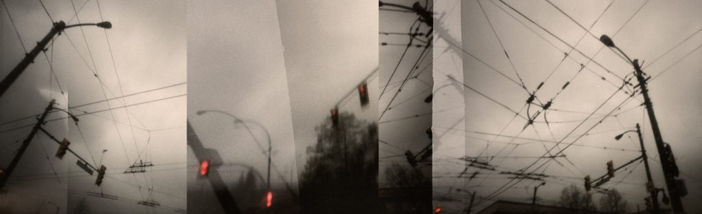 film collage of Kingsway and Broadway, Vancouver, BC